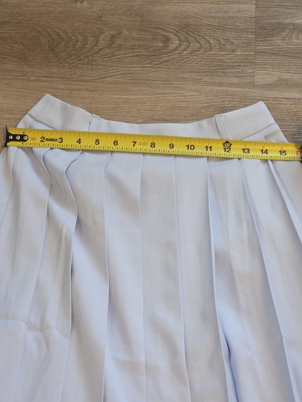 Commense Light Blue Asymmetrical Pleated Maxi Skirt - Picture 7 of 9